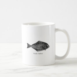 Stillahavs- hälleflundralogotyp kaffemugg