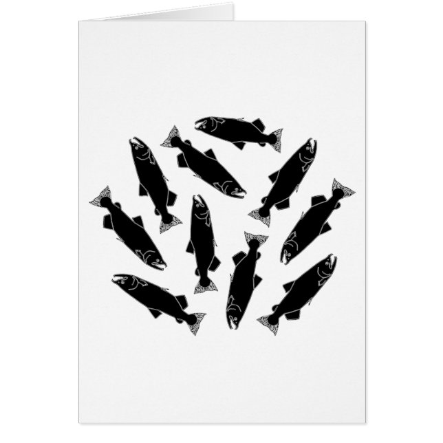 Stillahavs- lax för vild hälsningskort (Framsidan)