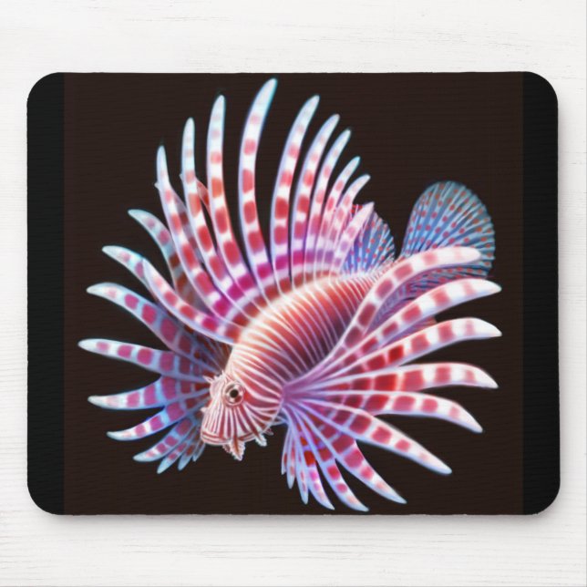 Stillahavs- Lionfish Mousepad Musmatta (Framsidan)