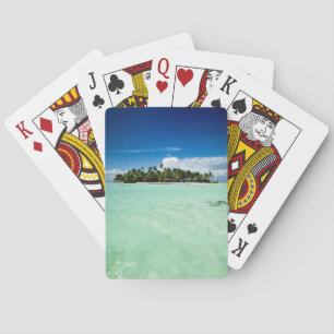 Stillahavs- ö med palmträdpokerdäcket casinokort