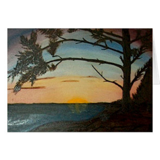 Stillahavs- solnedgångWikininnish ö BC Hälsningskort