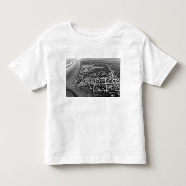 Stillahavs- strand, WA - antennen beskådar T-shirt (Framsida)