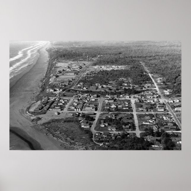 Stillahavsbåge, WA - flygfotot Poster (Framsidan)