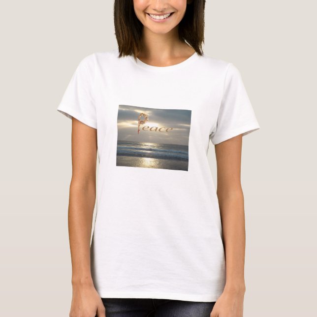 Stillahavsfoto Evening Himmel som sätter fred i So T Shirt (Framsida)