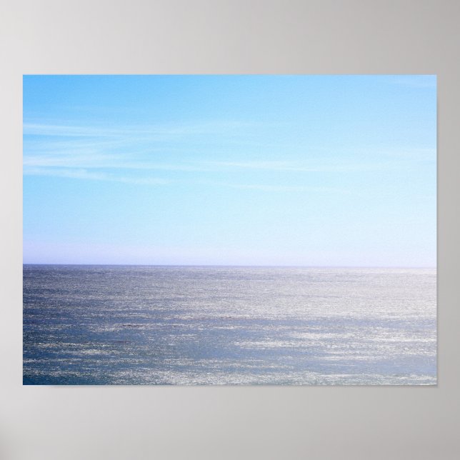 Stillahavshorisont Färg 16 x 20 Poster (Framsidan)