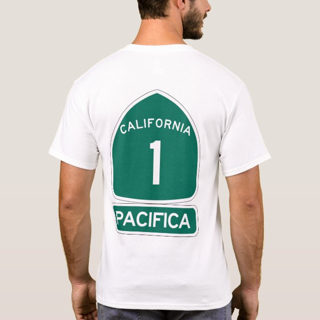 Stillahavskustenhuvudväg PCH - Pacifica T-shirt (Baksida)