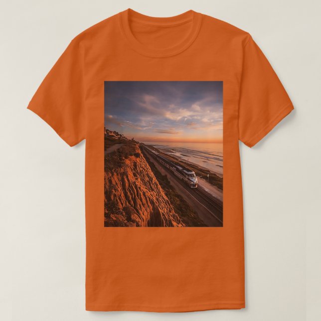 Stillahavsöglaren Tåg poster T Shirt (Design framsida)