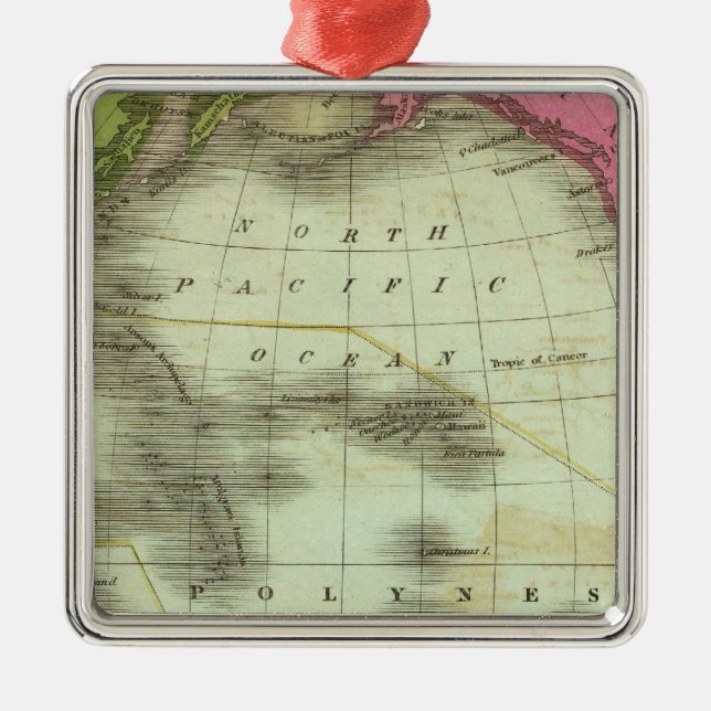 Stillahavsområdet 6 julgransprydnad metall (Framsidan)