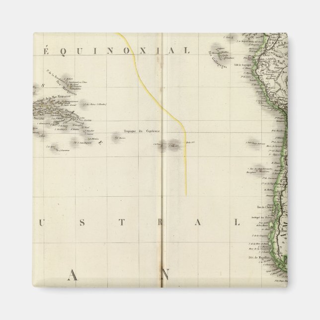 Stillahavsområdet Atlas Karta Magnet (Framsidan)