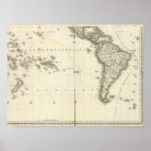 Stillahavsområdet Atlas Karta Poster