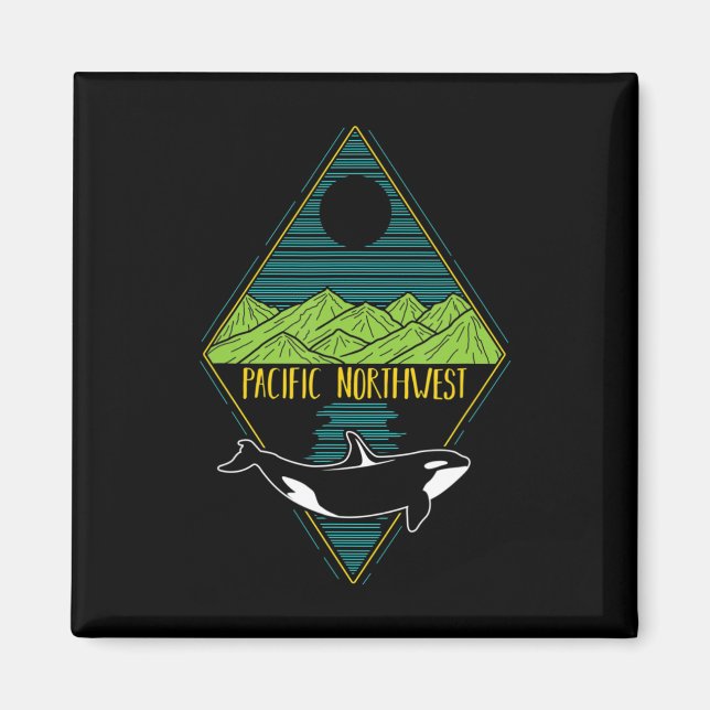 Stillahavsområdet Nordvästra Orca Valale Träd, ber Magnet (Framsidan)