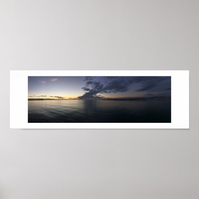 Stillahavssolnedgångsmagasin Färg fotografi Poster (Framsidan)