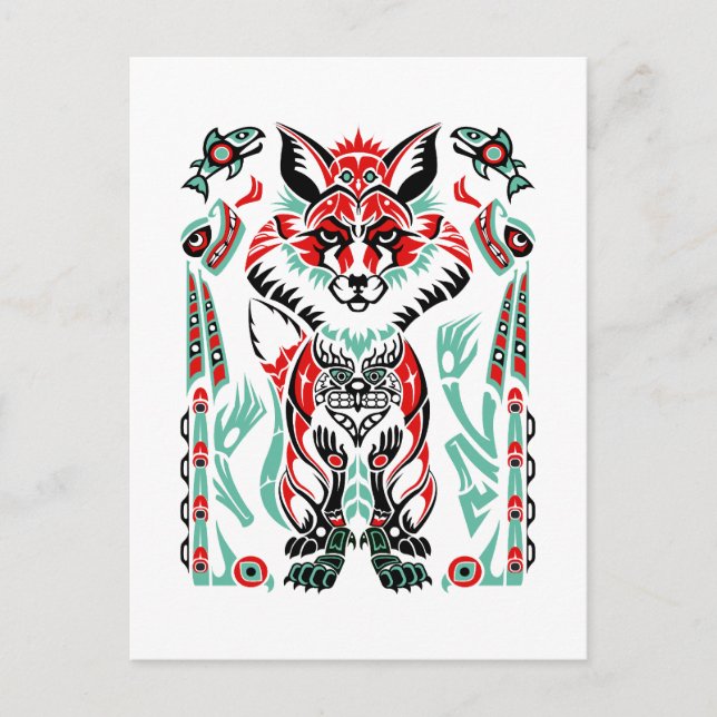 Stillbild av Stillhavets nordkust indian Fox Vykort (Framsida)