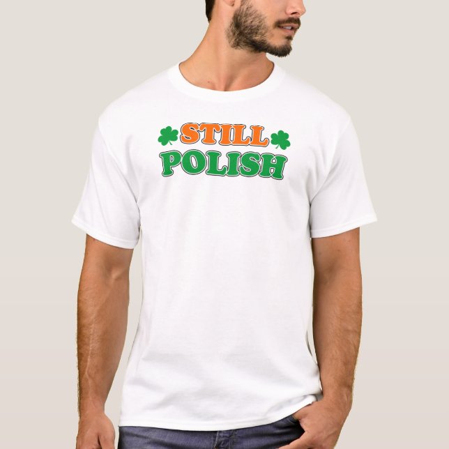 Stillbild som är polsk med irländska Shamrocks Tee (Framsida)