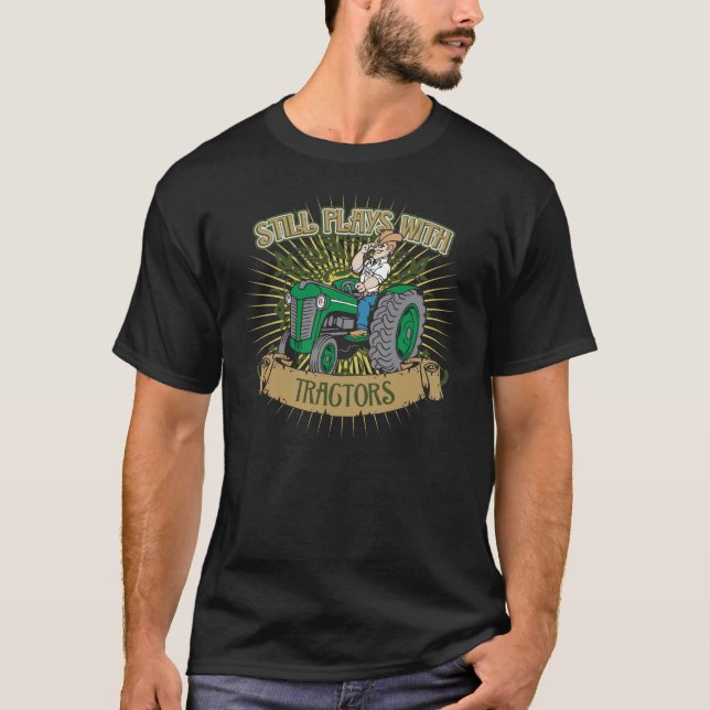 Stillbildlekar med gröna traktorer t-shirt (Framsida)