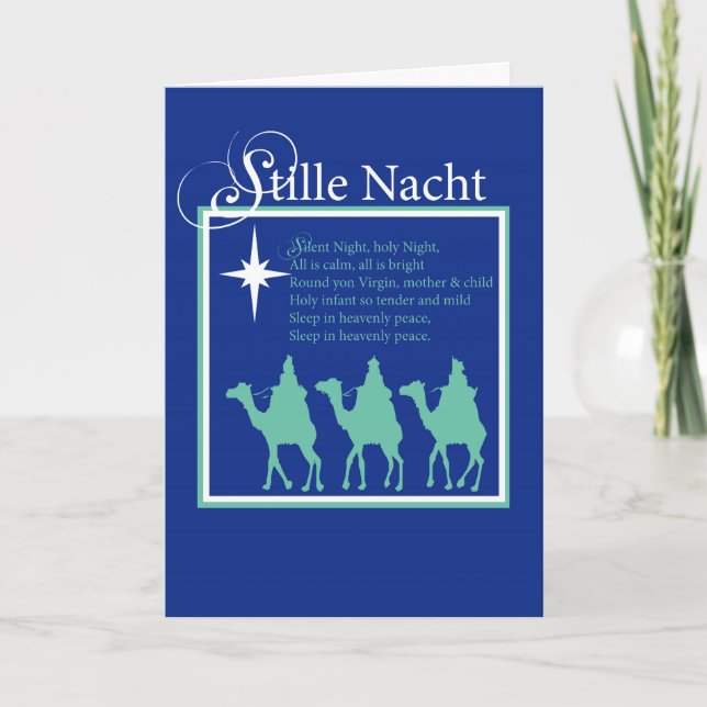 Stille Nacht jul Silent Night Helgkort (Framsida)