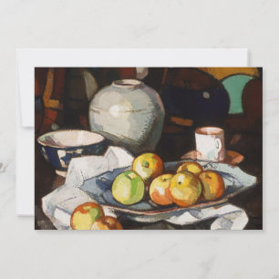 Stilleben, äpplen och burk Samuel John Peploe