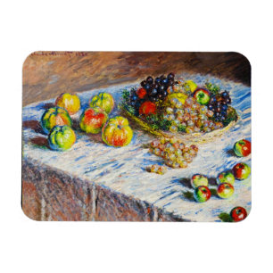 Stilleben - äpplen och druvor Claude Monet Magnet