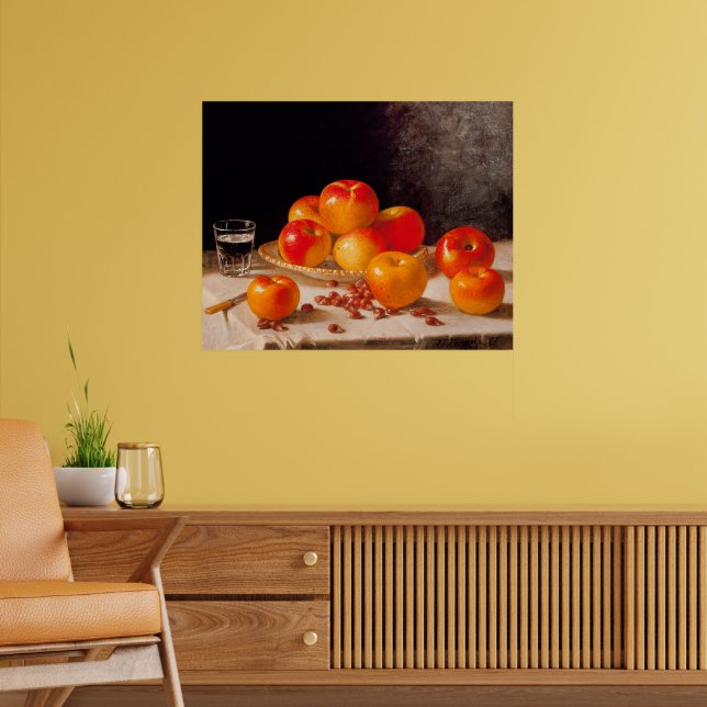 Stilleben, äpplen och kastanjer poster (Vardagsrum 2)
