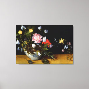 Stilleben av blommor canvastryck