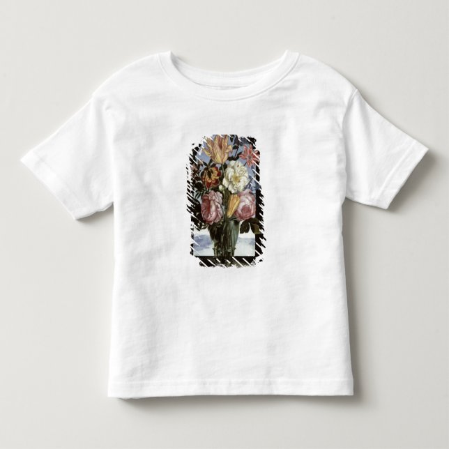 Stilleben av blommor i ett dricka exponeringsglas t-shirt (Framsida)