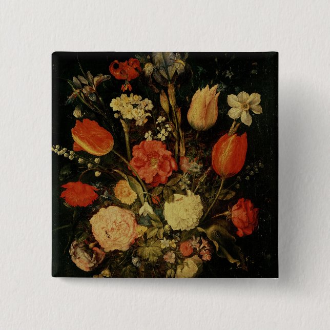 Stilleben av blommor knapp (Framsida)