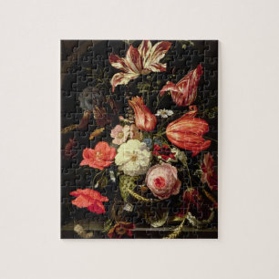 Stilleben av blommor på en avsats pussel