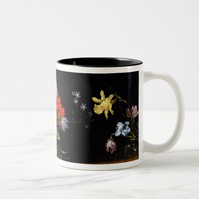 Stilleben av blommor Två-Tonad mugg (Höger)