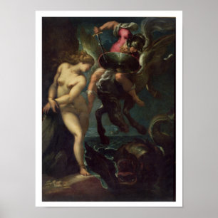 Stilleben av fisken, c.1670-80 (olja på kanfas) poster