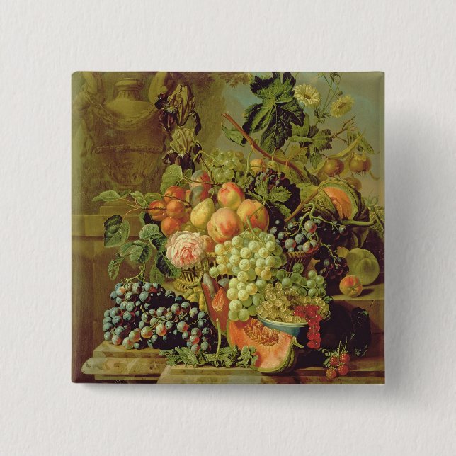 Stilleben av frukt knapp (Framsida)
