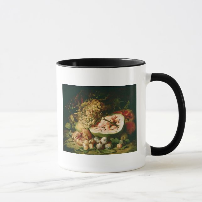 Stilleben av frukt på en avsats mugg (Höger)