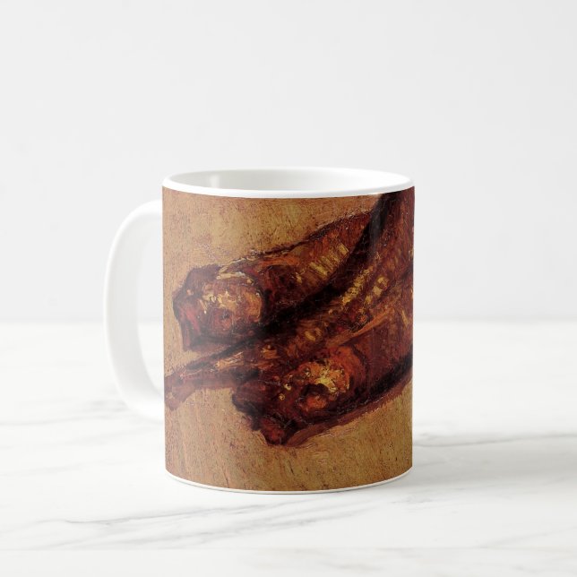 Stilleben Bloaters and Garlic av Vincent van Gogh Kaffemugg (Framsida vänster)