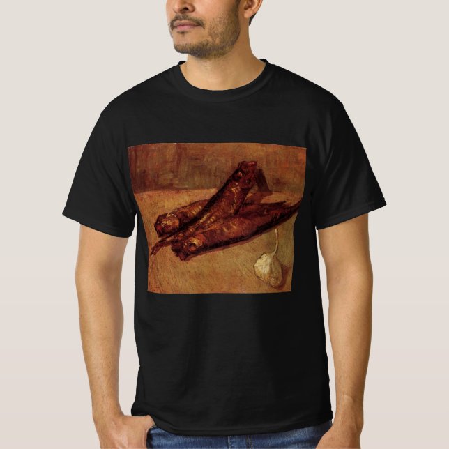 Stilleben Bloaters och vitlök av Vincent van Gogh T Shirt (Framsida)