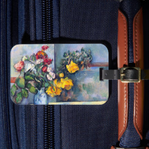 Stilleben Blommor i en vas av Paul Cezanne Bagagebricka