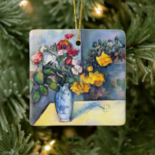 Stilleben Blommor i en vas av Paul Cezanne Julgransprydnad Keramik