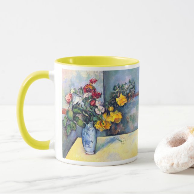 Stilleben Blommor i en vas av Paul Cezanne Mugg (Med munk)