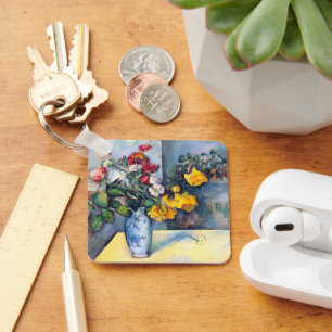 Stilleben Blommor i en vas av Paul Cezanne Nyckelring