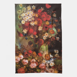 Stilleben Blommor i en vas av Vincent van Gogh Kökshandduk