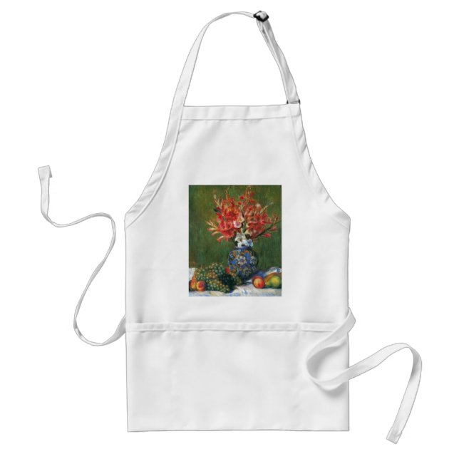 Stilleben blommor och frukt av Pierre Renoir Förkläde (Framsidan)