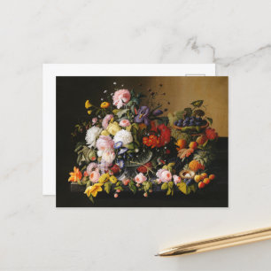 Stilleben Blommor och frukt av Severin Roesen Vykort