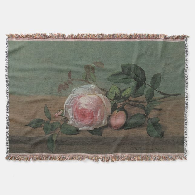 Stilleben Blommor på en avsats av Otto Ottesen Filt (Framsidan)