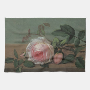Stilleben Blommor på en avsats av Otto Ottesen Kökshandduk