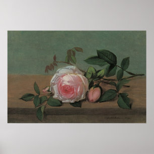 Stilleben Blommor på en avsats av Otto Ottesen Poster