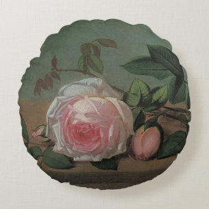 Stilleben Blommor på en avsats av Otto Ottesen Rund Kudde
