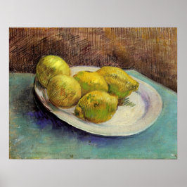 Stilleben Citroner på en tallrik av Vincent van Go Poster