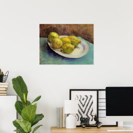 Stilleben Citroner på en tallrik av Vincent van Go Poster