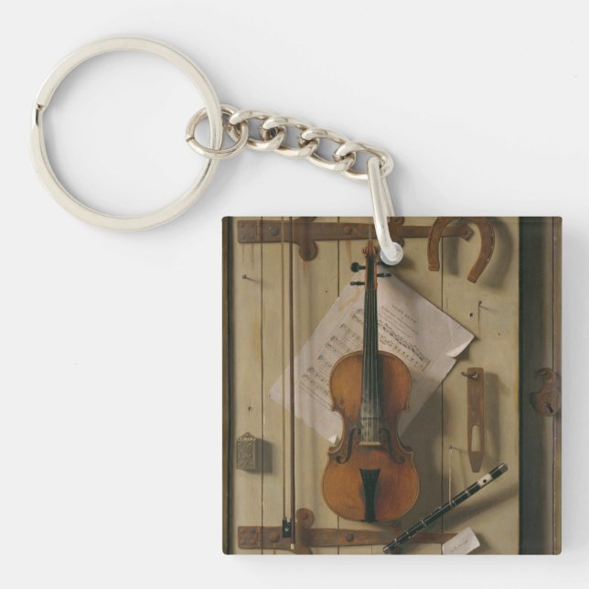 Stilleben, fiol och musik (Framsidan)