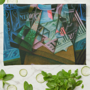 Stilleben framför ett öppet fönster av Juan Gris Kökshandduk