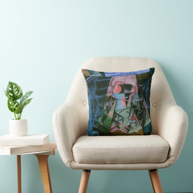 Stilleben framför ett öppet fönster av Juan Gris Kudde (Stol)