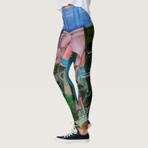 Stilleben framför ett öppet fönster av Juan Gris Leggings